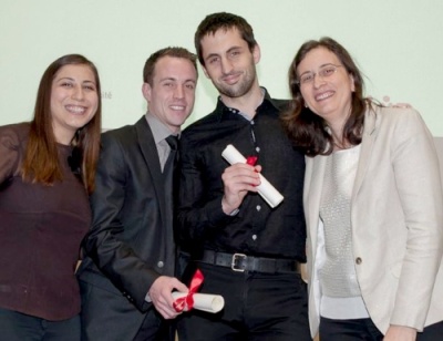 With newly graduated students at Lille University (2014)